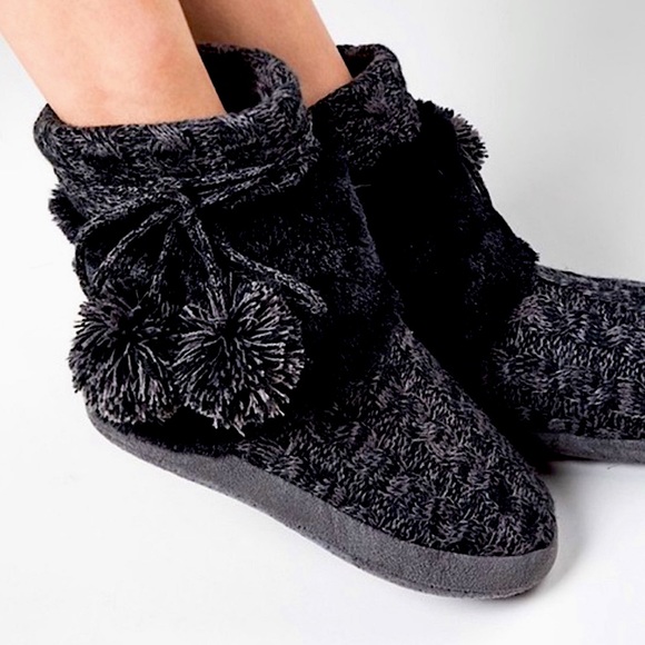 #249 Cozy Winter Ready Knitted Sherpa Lined Slippers - Picture 8 of 17